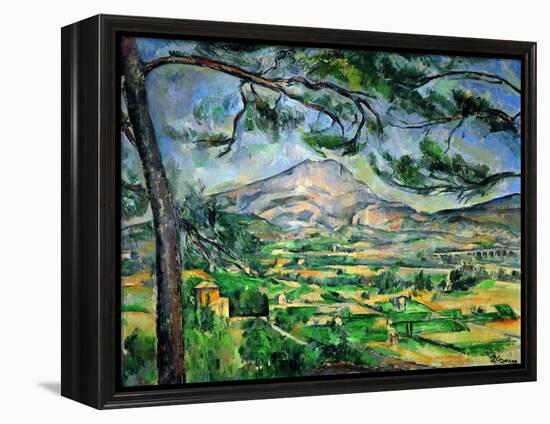 Mont Sainte-Victoire with Large Pine-Tree, circa 1887-Paul Cézanne-Framed Premier Image Canvas