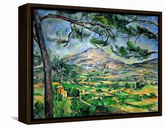 Mont Sainte-Victoire with Large Pine-Tree, circa 1887-Paul Cézanne-Framed Premier Image Canvas