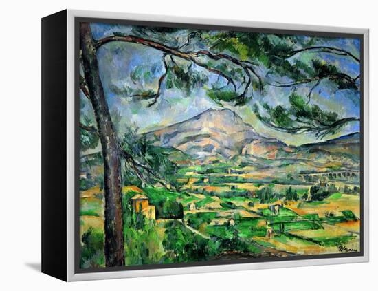 Mont Sainte-Victoire with Large Pine-Tree, circa 1887-Paul Cézanne-Framed Premier Image Canvas