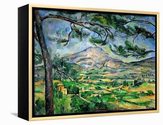 Mont Sainte-Victoire with Large Pine-Tree, circa 1887-Paul Cézanne-Framed Premier Image Canvas