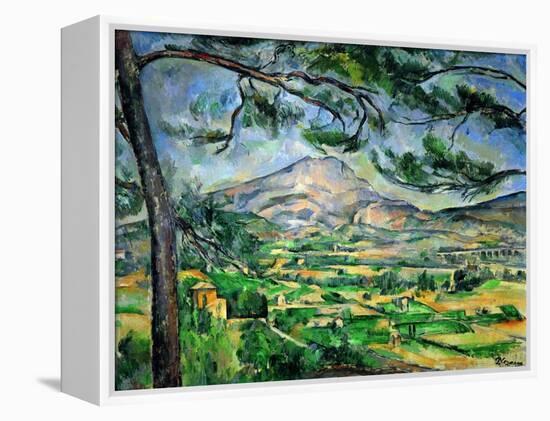 Mont Sainte-Victoire with Large Pine-Tree, circa 1887-Paul Cézanne-Framed Premier Image Canvas