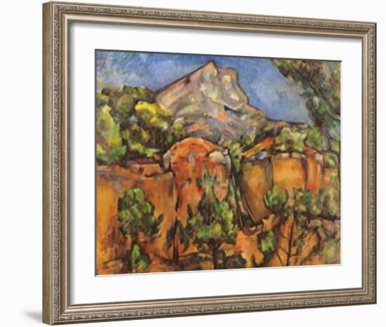 Mont Sainte Victoire-Paul Cézanne-Framed Art Print