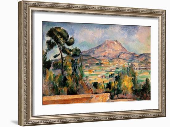 Mont Sainte Victoire-Paul Cézanne-Framed Art Print