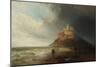 Mont St Michel, 1854 (Oil on Canvas)-Charles Bentley-Mounted Giclee Print