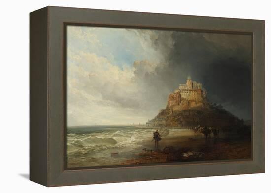 Mont St Michel, 1854 (Oil on Canvas)-Charles Bentley-Framed Premier Image Canvas