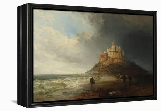 Mont St Michel, 1854 (Oil on Canvas)-Charles Bentley-Framed Premier Image Canvas