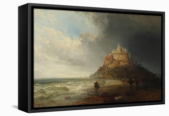 Mont St Michel, 1854 (Oil on Canvas)-Charles Bentley-Framed Premier Image Canvas