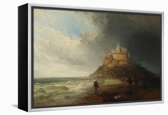 Mont St Michel, 1854 (Oil on Canvas)-Charles Bentley-Framed Premier Image Canvas