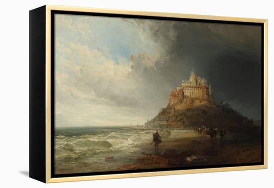 Mont St Michel, 1854 (Oil on Canvas)-Charles Bentley-Framed Premier Image Canvas