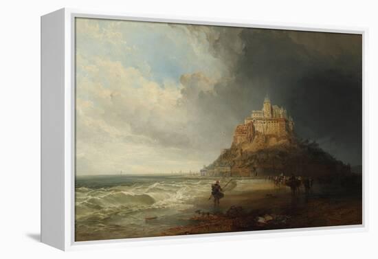 Mont St Michel, 1854 (Oil on Canvas)-Charles Bentley-Framed Premier Image Canvas