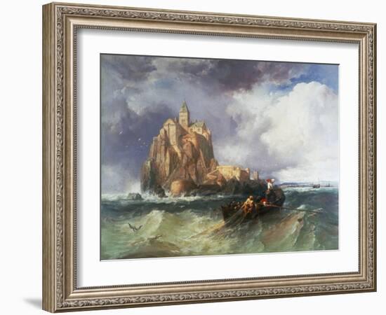 Mont St Michel, 1868-James Webb-Framed Giclee Print