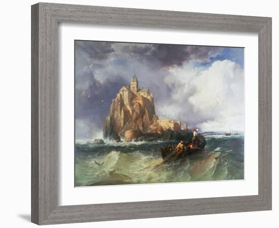 Mont St Michel, 1868-James Webb-Framed Giclee Print