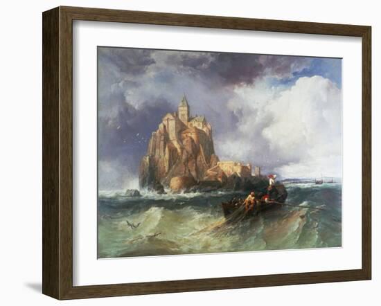 Mont St Michel, 1868-James Webb-Framed Giclee Print