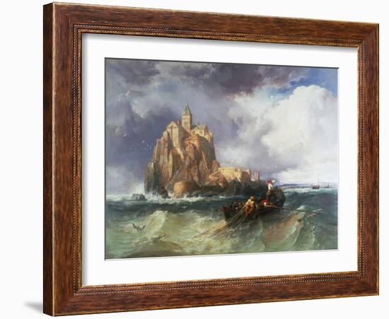 Mont St Michel, 1868-James Webb-Framed Giclee Print