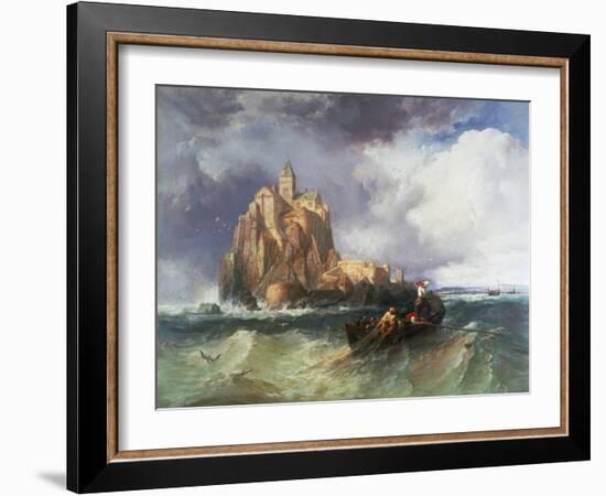 Mont St Michel, 1868-James Webb-Framed Giclee Print