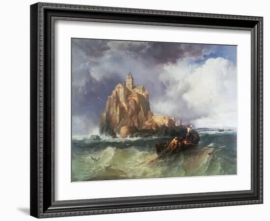 Mont St Michel, 1868-James Webb-Framed Giclee Print