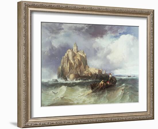 Mont St. Michel, 1868-James Webb-Framed Giclee Print