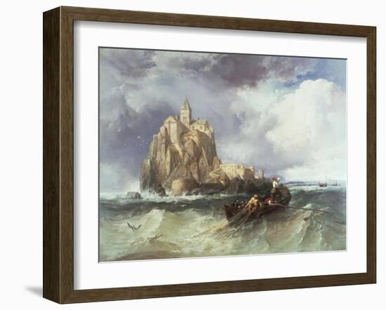 Mont St. Michel, 1868-James Webb-Framed Giclee Print
