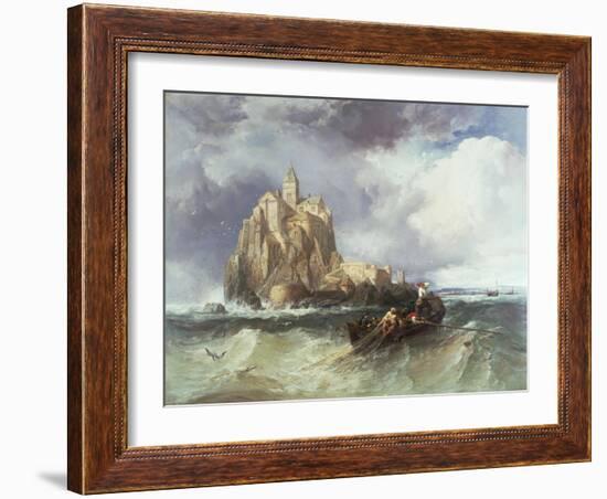 Mont St. Michel, 1868-James Webb-Framed Giclee Print