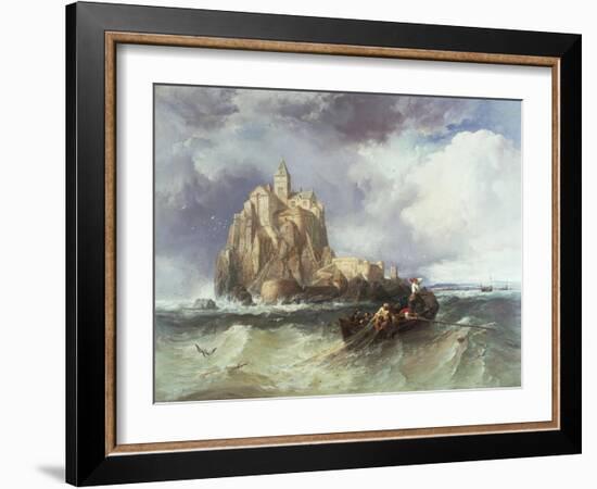 Mont St. Michel, 1868-James Webb-Framed Giclee Print