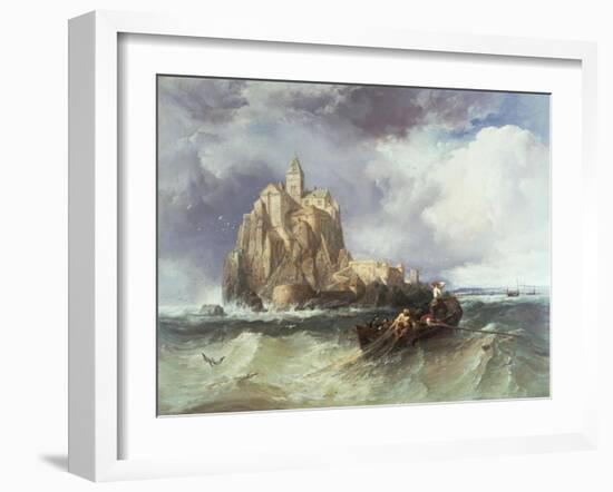 Mont St. Michel, 1868-James Webb-Framed Giclee Print