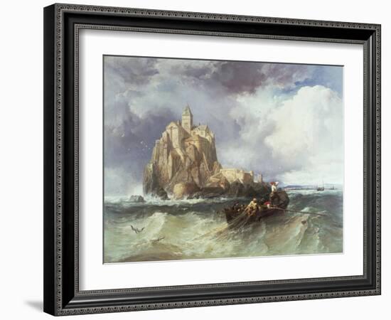 Mont St. Michel, 1868-James Webb-Framed Giclee Print