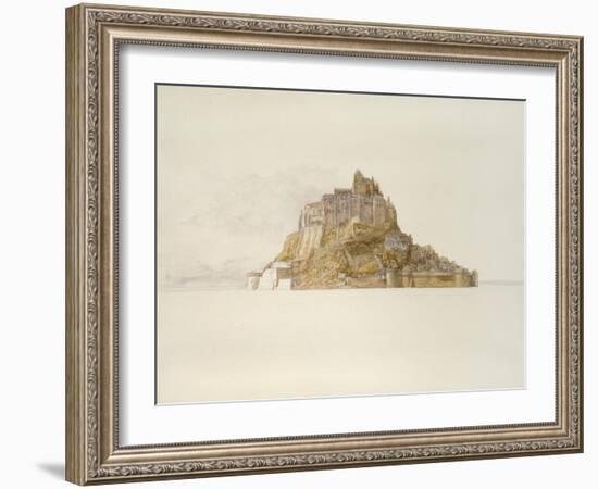 Mont St Michel from the Sands, C. 1876 (Watercolour over Graphite, on Paper)-Alfred William Hunt-Framed Giclee Print