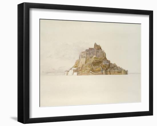 Mont St Michel from the Sands, C. 1876 (Watercolour over Graphite, on Paper)-Alfred William Hunt-Framed Giclee Print