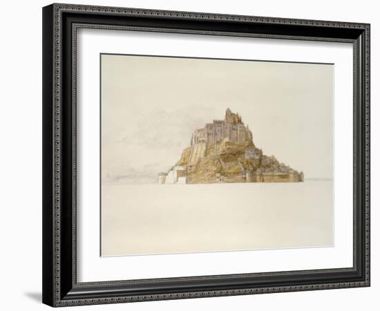 Mont St Michel from the Sands, C. 1876 (Watercolour over Graphite, on Paper)-Alfred William Hunt-Framed Giclee Print