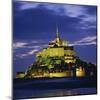 Mont St. Michel, Illuminated at Dusk, La Manche Region, Basse-Normandie, France-Roy Rainford-Mounted Photographic Print