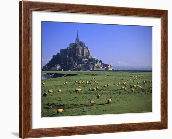 Mont St Michel, Manche, Normandy, France-Walter Bibikow-Framed Photographic Print