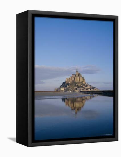 Mont St. Michel (Mont Saint-Michel) Reflected in Water, Manche, Normandy, France, Europe-Charles Bowman-Framed Premier Image Canvas