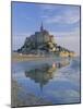 Mont St. Michel (Mont Saint-Michel) Reflected in Water, Manche, Normandy, France, Europe-Ruth Tomlinson-Mounted Photographic Print