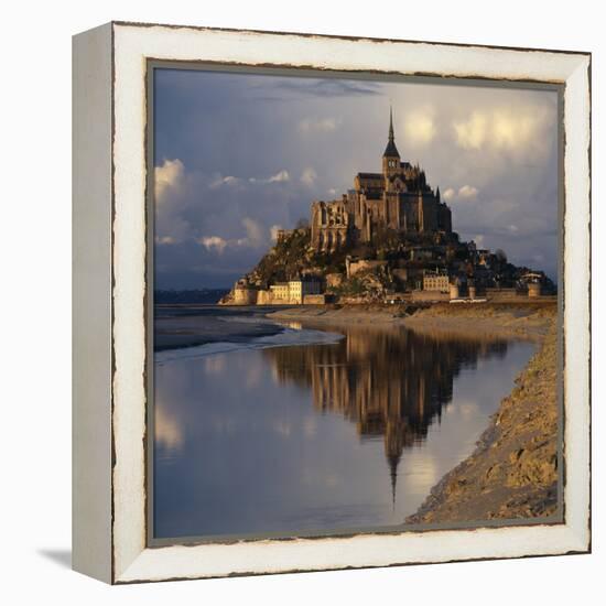 Mont-St-Michel, Normandy. Evening Shot with Reflection-Joe Cornish-Framed Premier Image Canvas