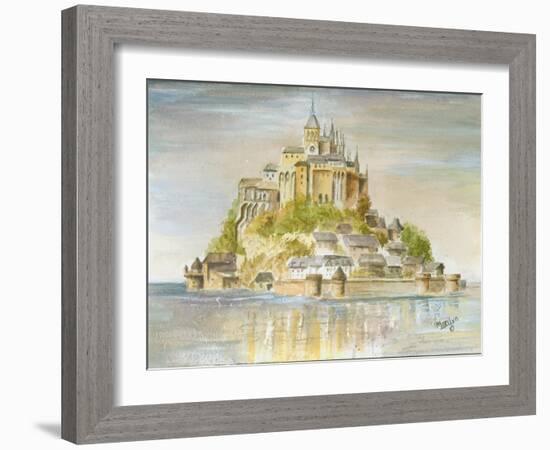 Mont St Michel-Marilyn Dunlap-Framed Art Print