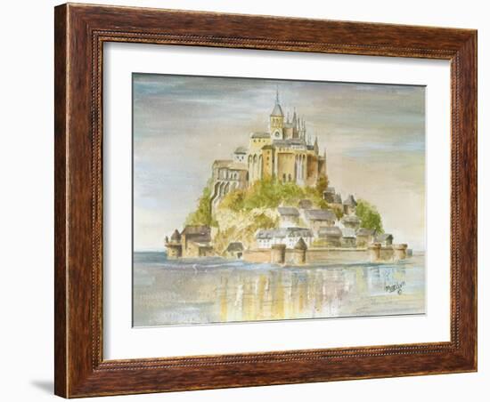 Mont St Michel-Marilyn Dunlap-Framed Art Print