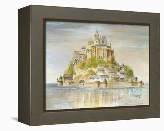 Mont St Michel-Marilyn Dunlap-Framed Stretched Canvas