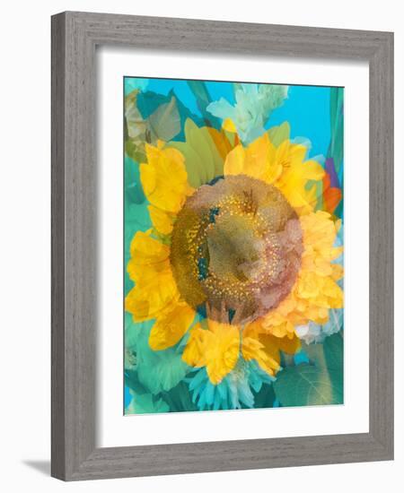 Montage of a Sunflower, Composing-Alaya Gadeh-Framed Photographic Print