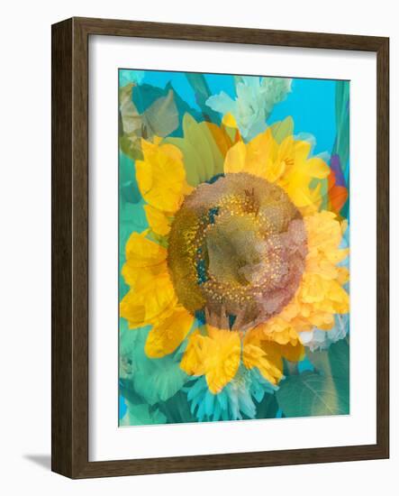 Montage of a Sunflower, Composing-Alaya Gadeh-Framed Photographic Print