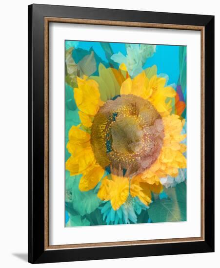 Montage of a Sunflower, Composing-Alaya Gadeh-Framed Photographic Print