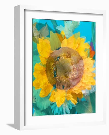 Montage of a Sunflower, Composing-Alaya Gadeh-Framed Photographic Print