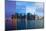 Montage of Manhattan Skyline Night to Day - New York - Usa-Samuel Borges-Mounted Photographic Print