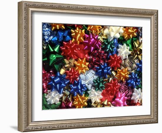 Montage of Multicolored Bows-Steve Terrill-Framed Photographic Print