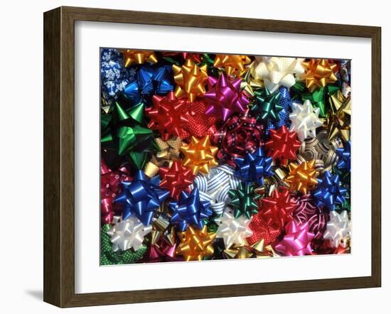 Montage of Multicolored Bows-Steve Terrill-Framed Photographic Print