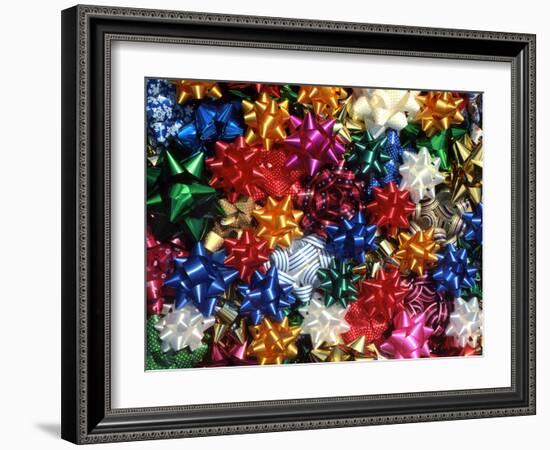 Montage of Multicolored Bows-Steve Terrill-Framed Photographic Print