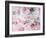 Montage of Pink Roses on a Painted Background-Alaya Gadeh-Framed Photographic Print