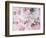 Montage of Pink Roses on a Painted Background-Alaya Gadeh-Framed Photographic Print