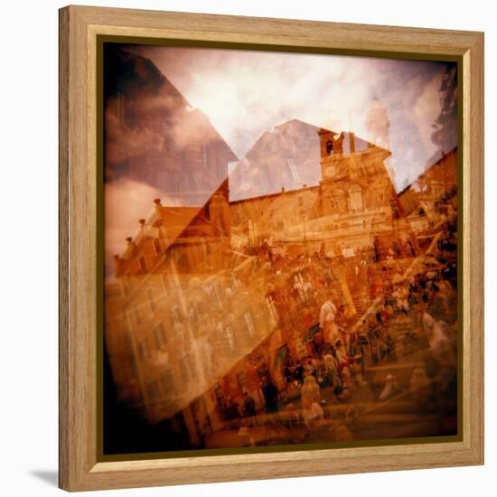 Montage of the Spanish Steps, Rome, Italy-Nancy & Steve Ross-Framed Premier Image Canvas