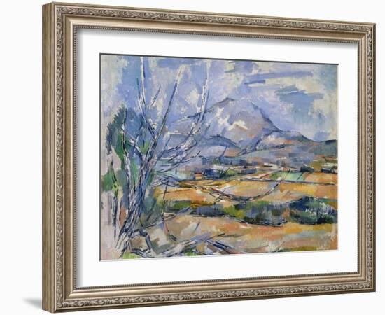 Montagne Sainte-Victoire, 1890-95-Paul Cézanne-Framed Giclee Print