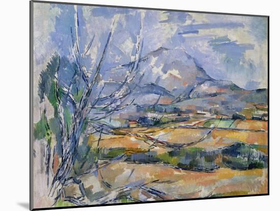 Montagne Sainte-Victoire, 1890-95-Paul Cézanne-Mounted Giclee Print